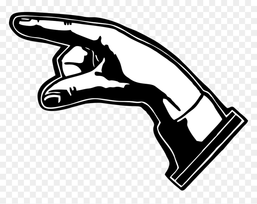 Clip Art, HD Png Download - vintage pointing hand png