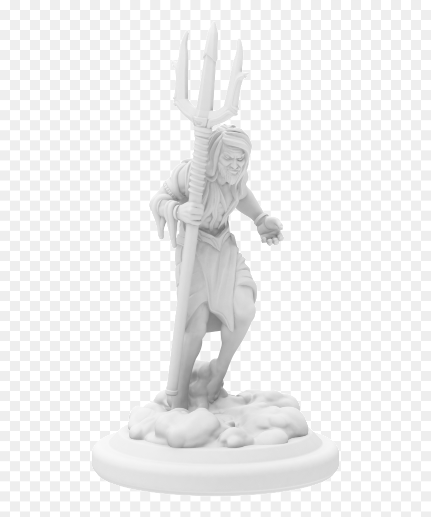 Poseidon-resin Poseidon Render , Png Download - Statue, Transparent Png - poseidon png