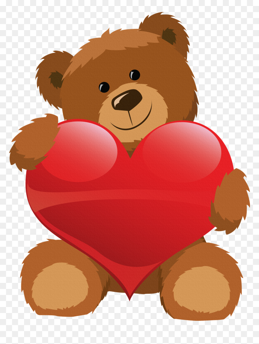 Clipart Teddy Bear With Heart Clip Royalty Free Oso - Teddy Bear Valentine Card, HD Png Download - oso png