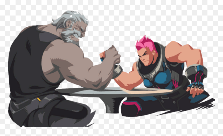 Overwatch Arm Wrestling Sprays , Png Download - Overwatch Arm Wrestling Sprays, Transparent Png - overwatch reinhardt png