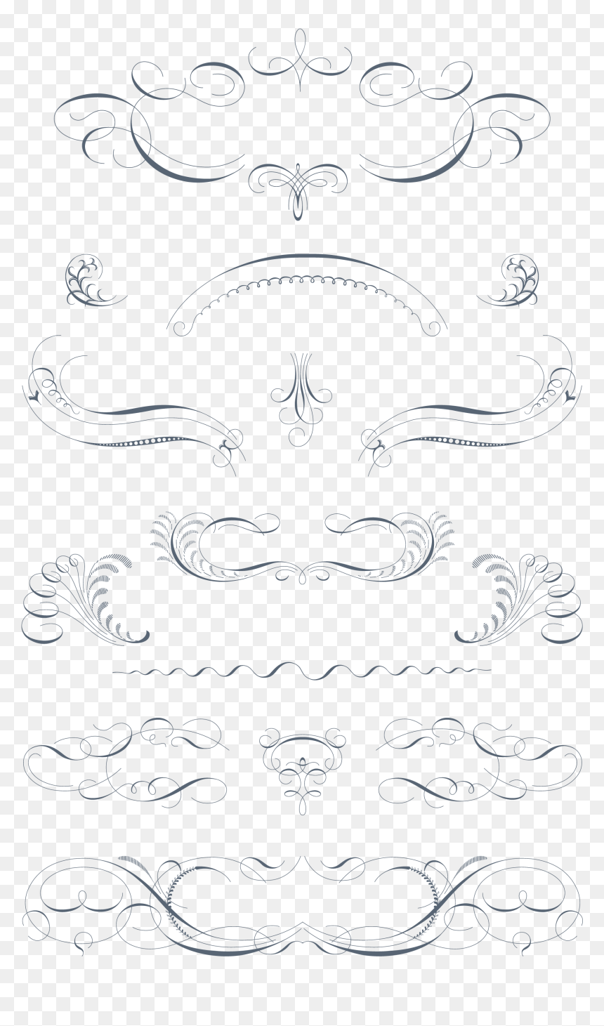Drawing, HD Png Download - simple flourishes png