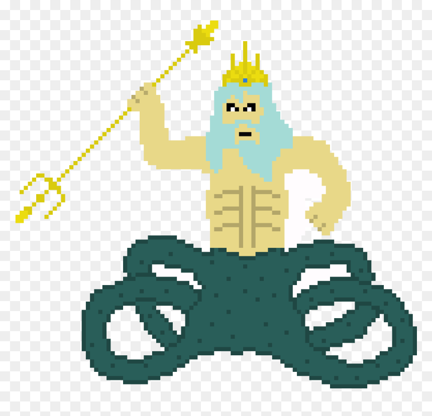 Poseidon Pixel Art , Png Download - Poseidon Pixel Art, Transparent Png - poseidon png
