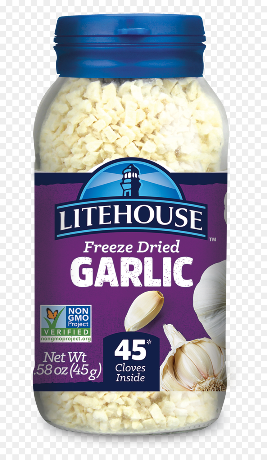 Transparent Bag Of Popcorn Clipart - Litehouse Freeze Dried Garlic, HD Png Download - non gmo png
