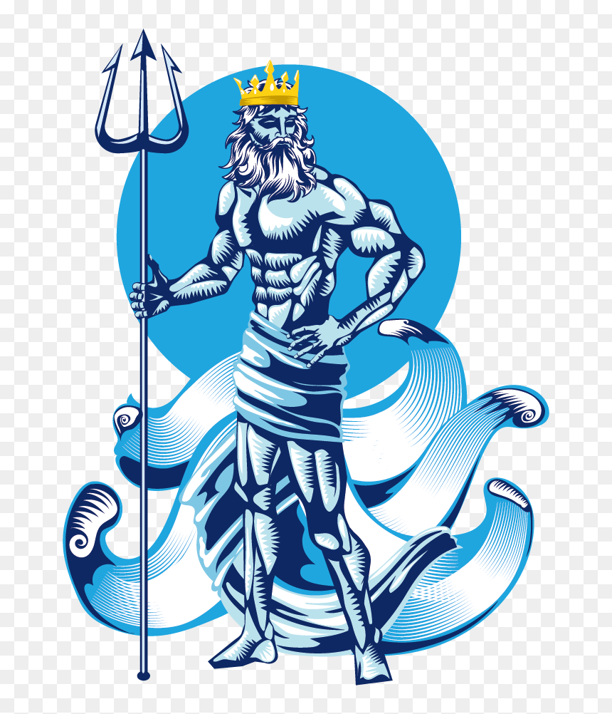 Poseidon Mythology Clip Art Vector Western Dragon - Poseidon Illustration, HD Png Download - poseidon png
