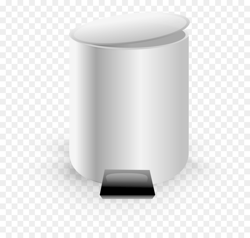 Table,angle,cylinder - Empty Small Trash Can Clip Art, HD Png Download - recycle bin icon png