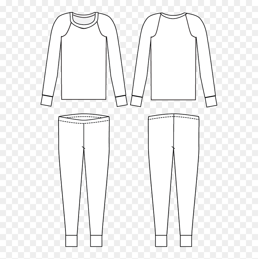 Dreamtime Jammies Kids Sewing - Line Art, HD Png Download - pajamas png