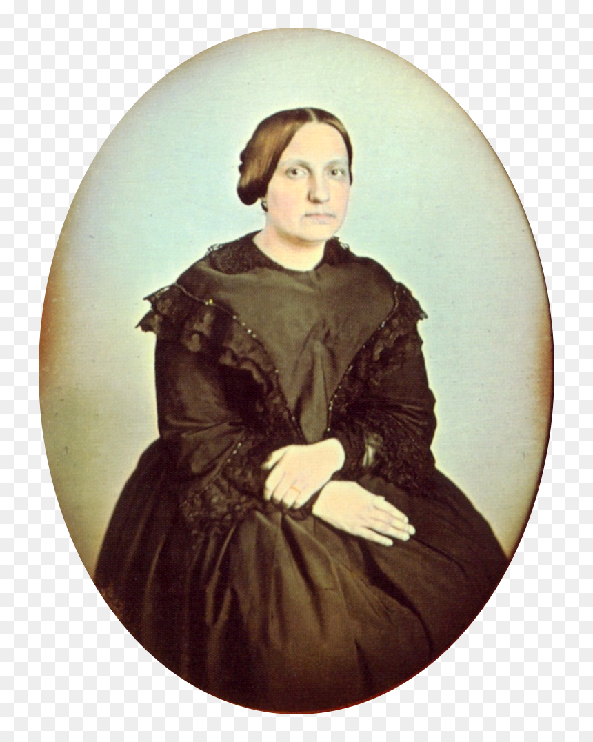 Teresa Cristina Of Brazil Circa 1851 Frame Removed - Empress Thereza Christina. Brazil, HD Png Download - portrait frame png