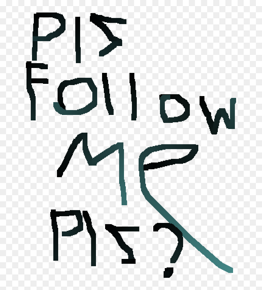 Plz Follow Me - Calligraphy, HD Png Download - follow me png