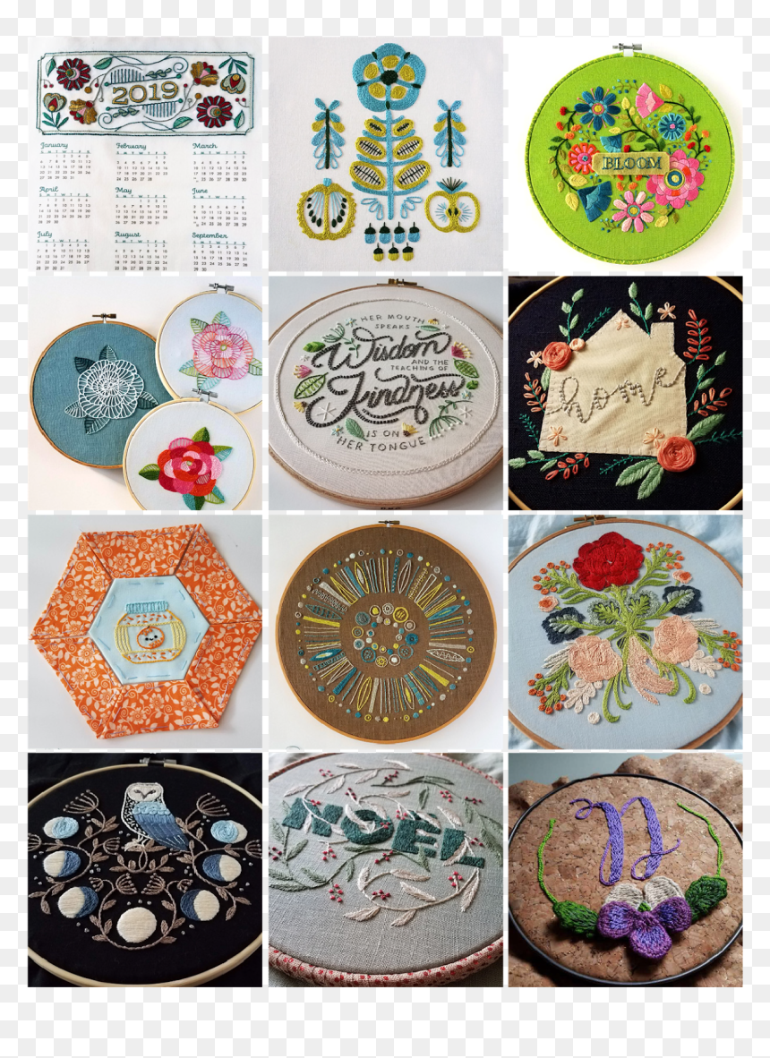 2019 Year In Review By Floresita For Feeling Stitchy - Needlework, HD Png Download - traditional mexican embroidery patterns png