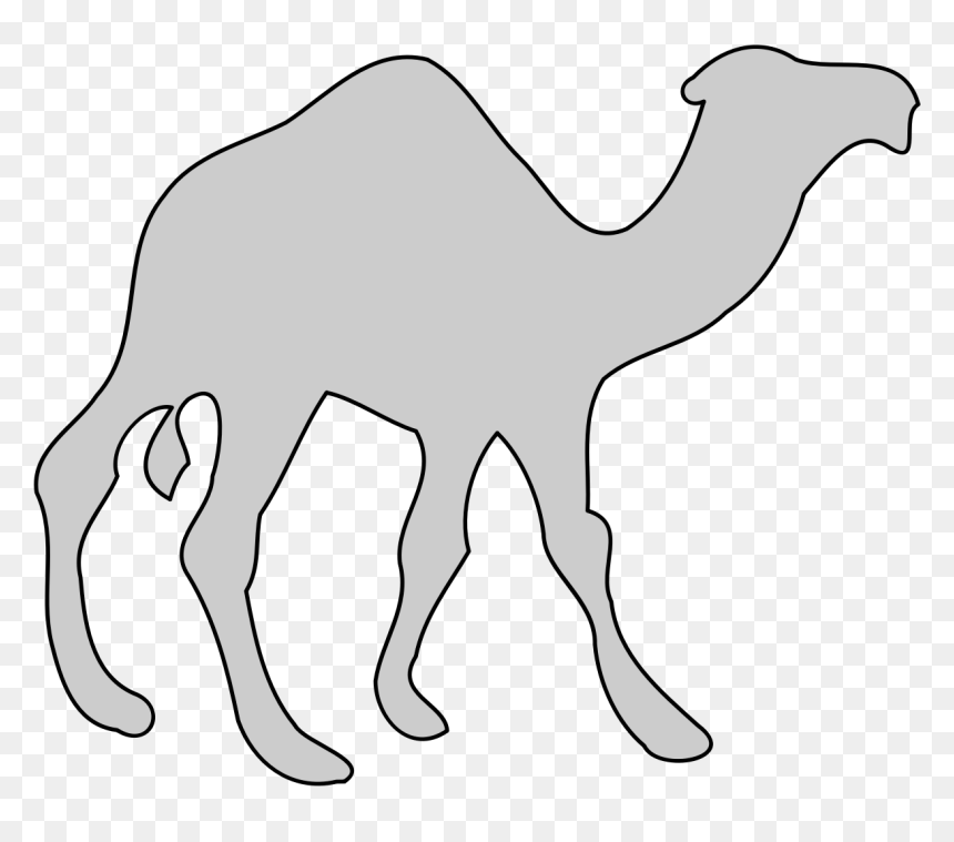 Camel,monochrome Photography,artwork - Clip Art, HD Png Download - camel vector png