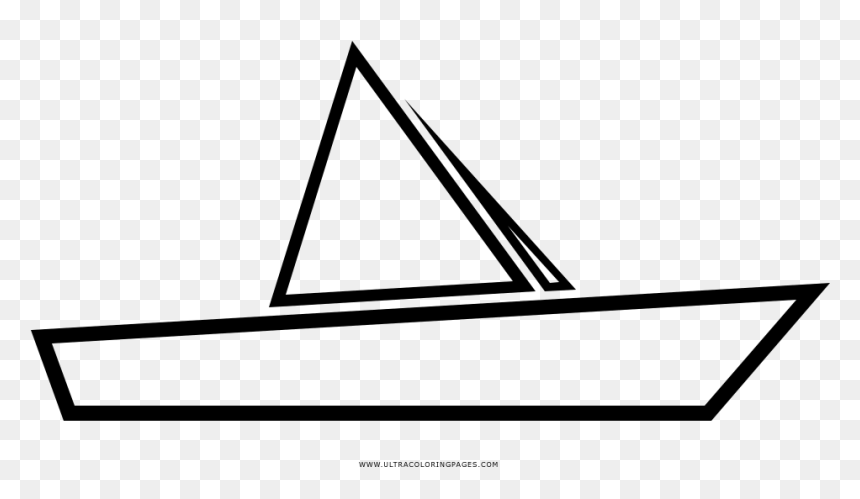 Paper Boat Coloring Page - Paper Boat Colouring, HD Png Download - papel png
