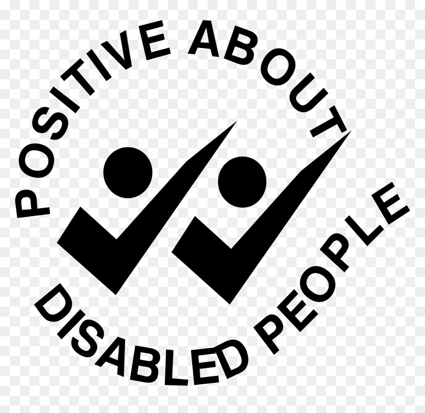 Positive About Disabled People Logo Black And White - Positive About Disabled People Logo, HD Png Download - people logo png