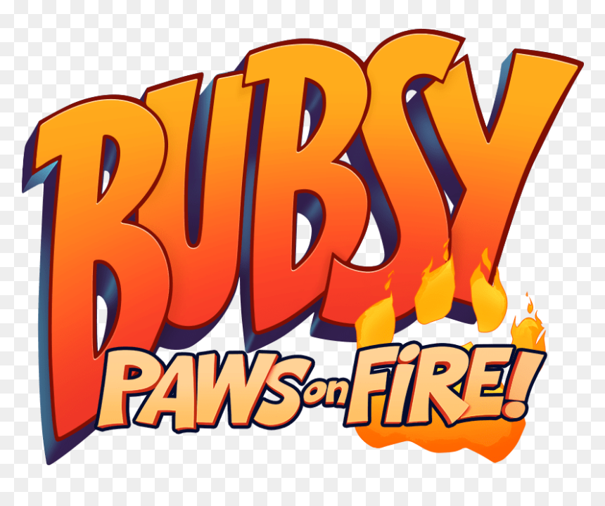 Bubsy Paws On Fire Logo - Bubsy, HD Png Download - bubsy png
