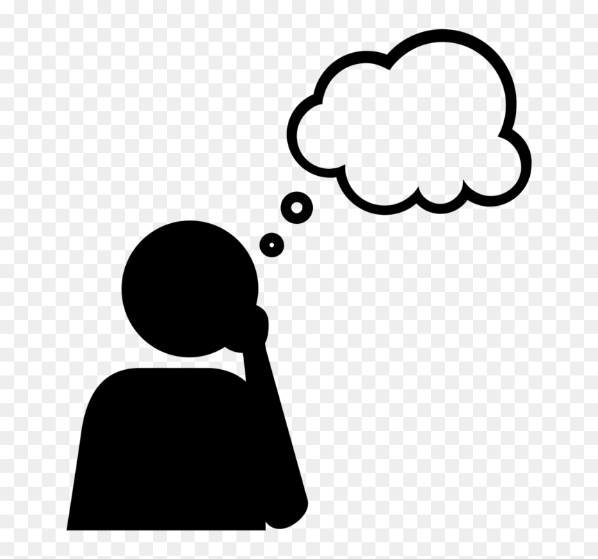 En Las Siguientes Preguntas, Si No Ves La Respuesta - Thinking Clipart Black And White, HD Png Download - preguntas png
