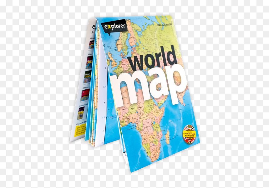 Book Cover, HD Png Download - folded map png