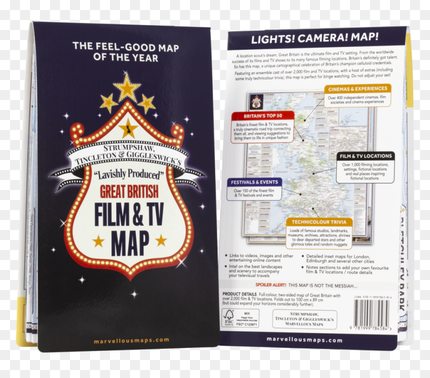 St&g"s Lavishly Produced Great British Film And Tv, HD Png Download - folded map png