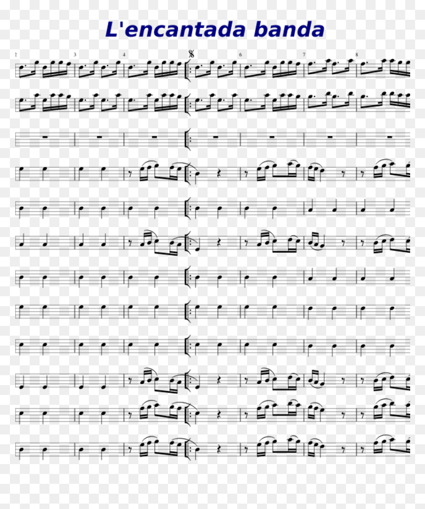 L"encantada Banda Sheet Music For Flute, Clarinet, - Russia, HD Png Download - banda png