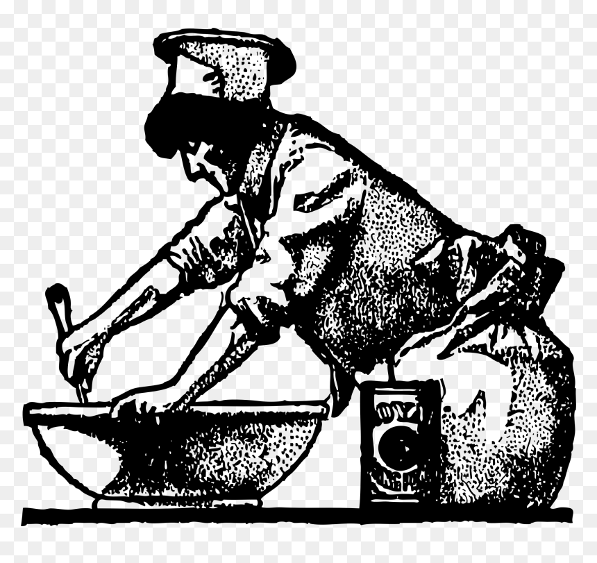 A Baker Mixing Clip Arts - Baker Clipart Black And White Png, Transparent Png - baker png