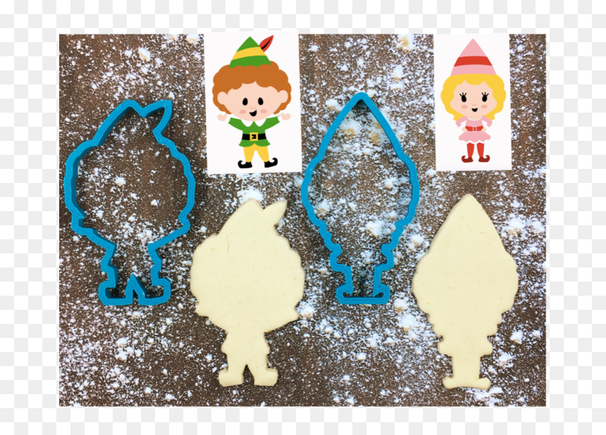 Buddy & Jovie The Elves Cookie Cutter Set - Buddy The Elf Cookie, HD Png Download - buddy the elf png