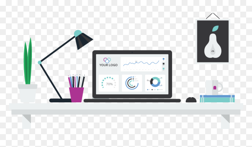 White Label - Desk Illustration, HD Png Download - white label png