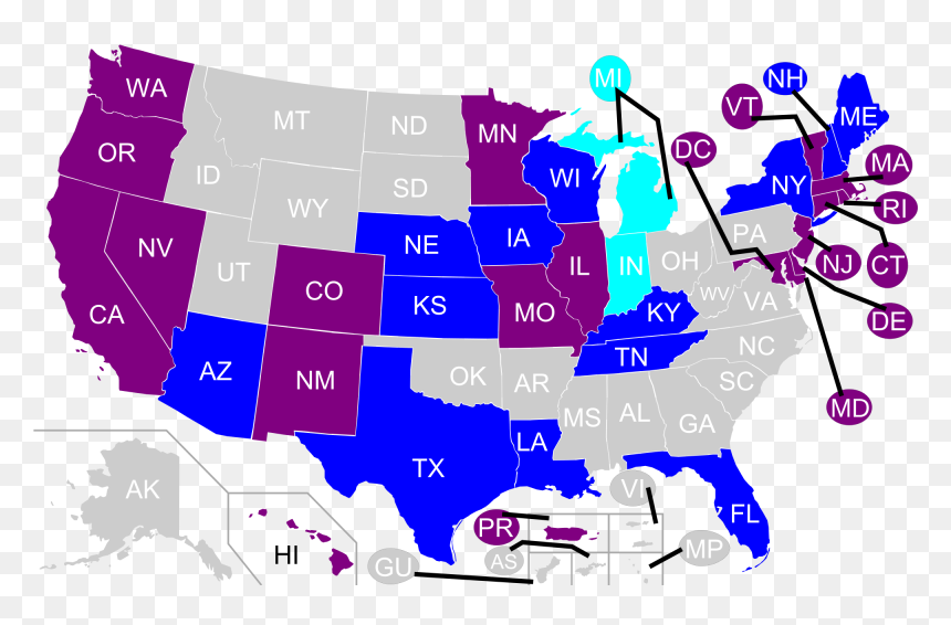 In Wake Of Target Stores Controversy, What Are Walmart - Map Of Us Political Party, HD Png Download - target store png