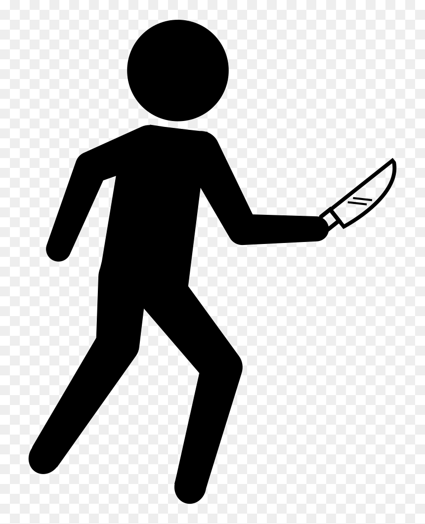 Criminal Silhouette With A Knife Comments - Criminal Silhouette, HD Png Download - criminal png