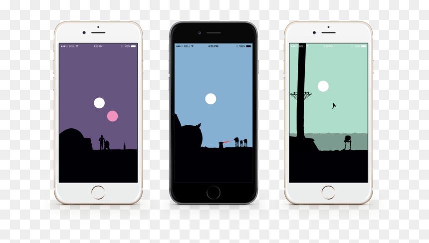Star Wars Minimalist Iphones, HD Png Download - iphones png
