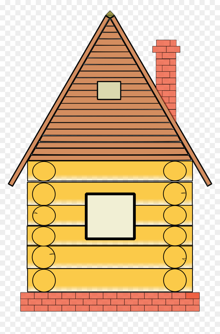 Russian Wood House Clip Arts - Wooden Houses Clipart, HD Png Download - wood log png