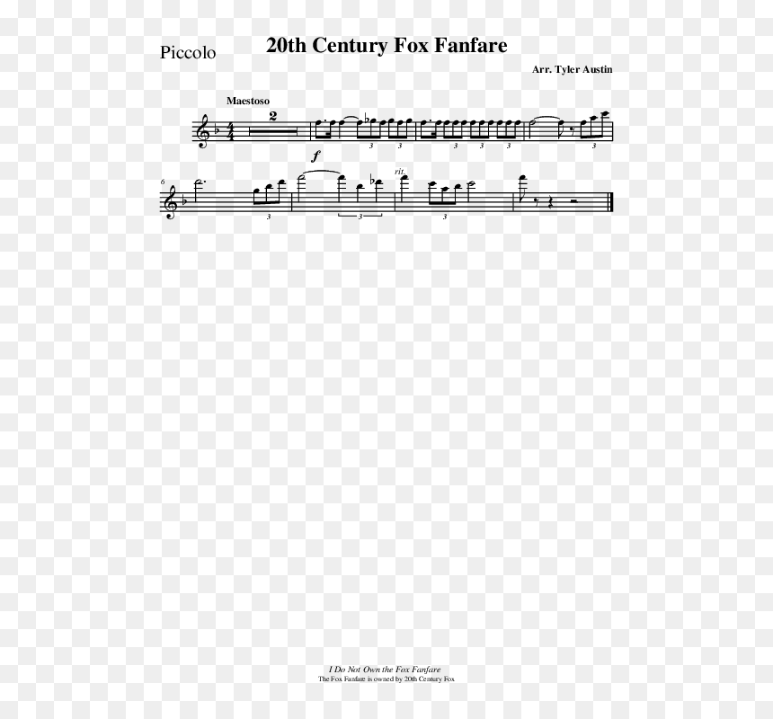 Sheet Music, HD Png Download - 20th century fox png