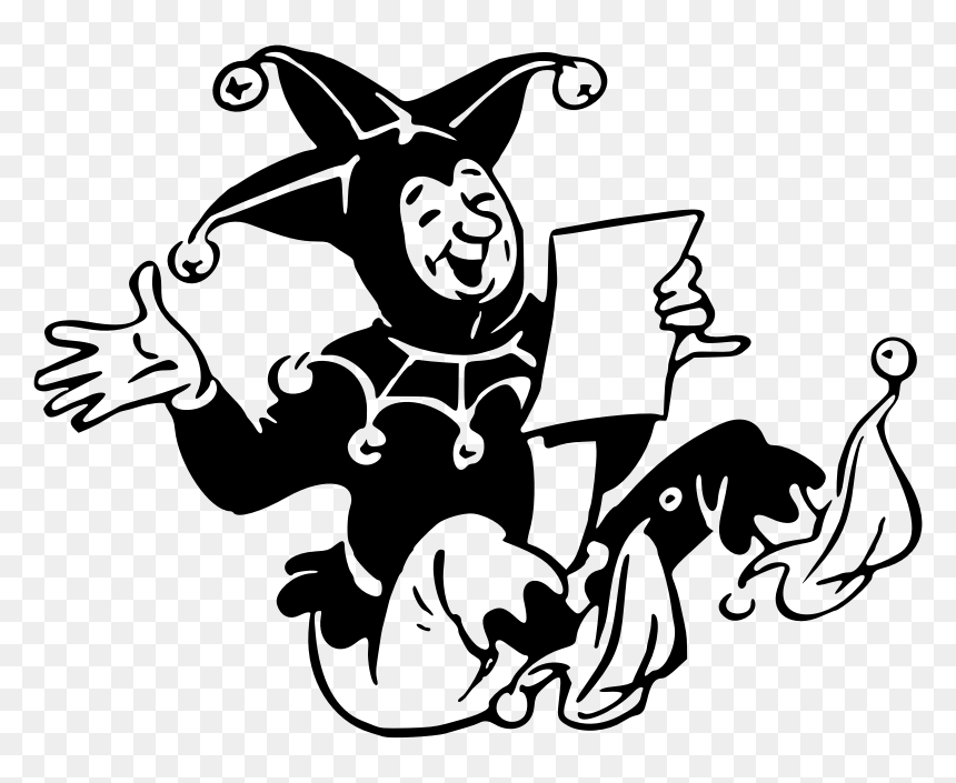 Jester - Jester Black And White, HD Png Download - jester png