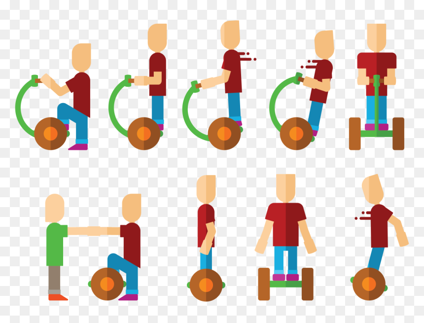 Segway Free Vector Art , Png Download - Clip Art, Transparent Png - vector art png
