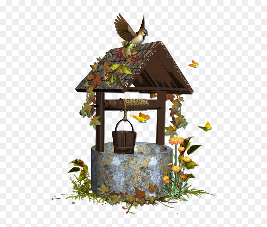Dessin Puits Fleuri, HD Png Download - tubes png