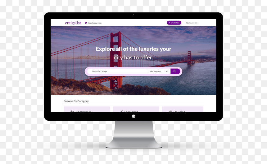 Computer Monitor, HD Png Download - craigslist logo png