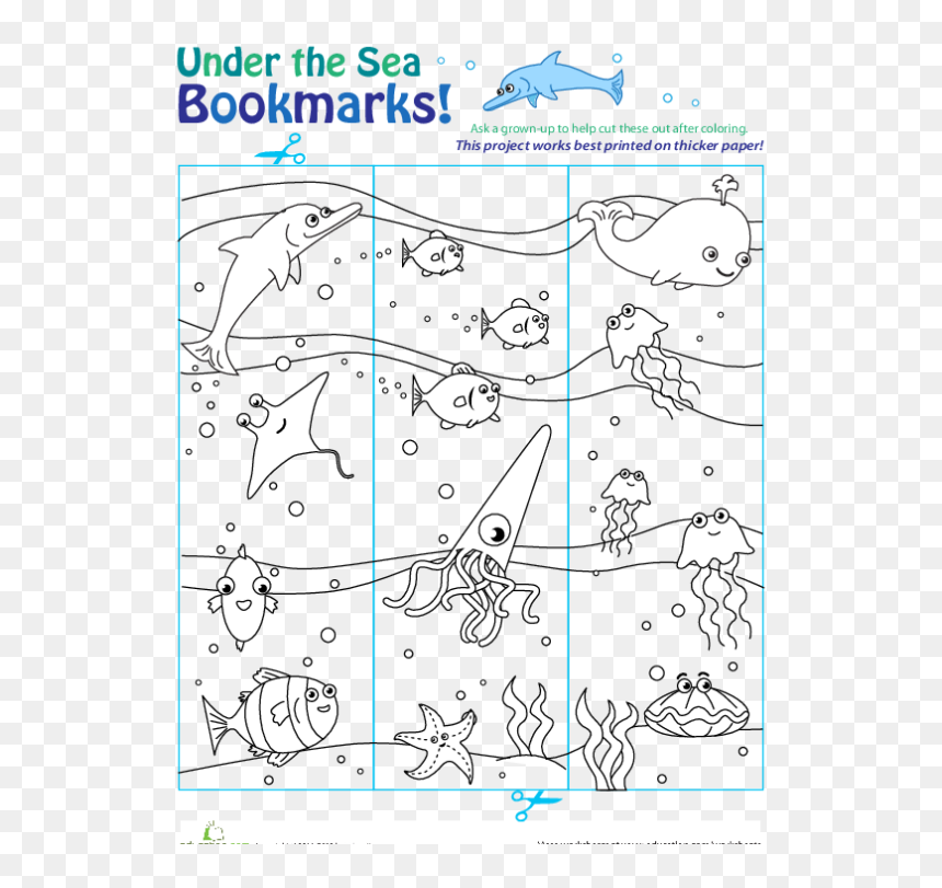 Get A Clue - Under The Sea Bookmarks, HD Png Download - under the sea png