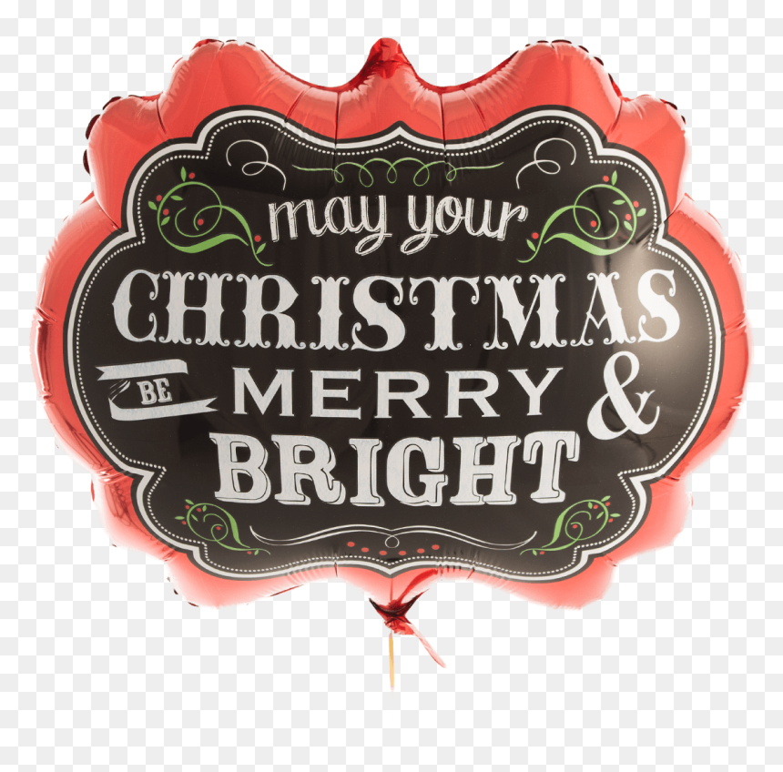 May Your Christmas Be Merry & Bright Chalkboard Greeting - Label, HD Png Download - chalkboard label png