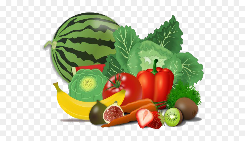 Green Food Png Photo - Vegetables And Fruits Drawing, Transparent Png - whole foods png