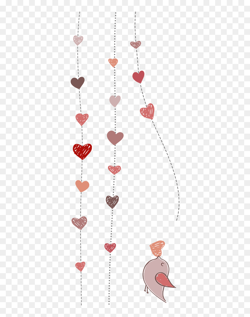 Kids Hearts Bird Wall Sticker - Heart, HD Png Download - corações png