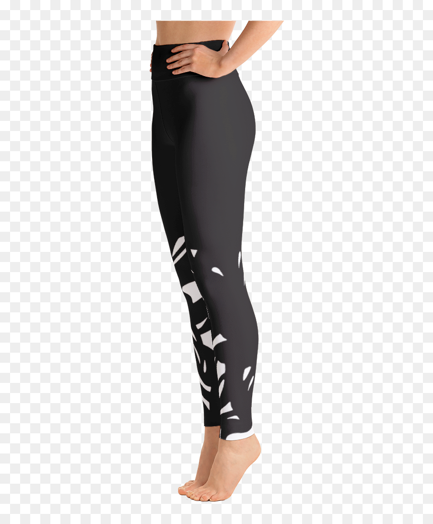 Wearable Art Leggings - Black Sport Leggings With Gold, HD Png Download - rorschach png