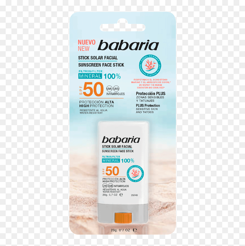 Stick Facial Para Protección Solar De Labios, Ojos - Babaria, HD Png Download - labios png