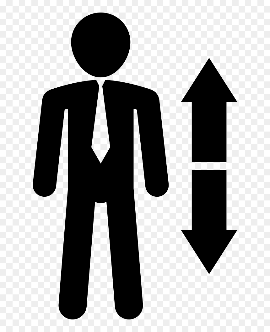 Man Standing With Ascendant And Descendant Arrows Couple - Icon, HD Png Download - guy standing png