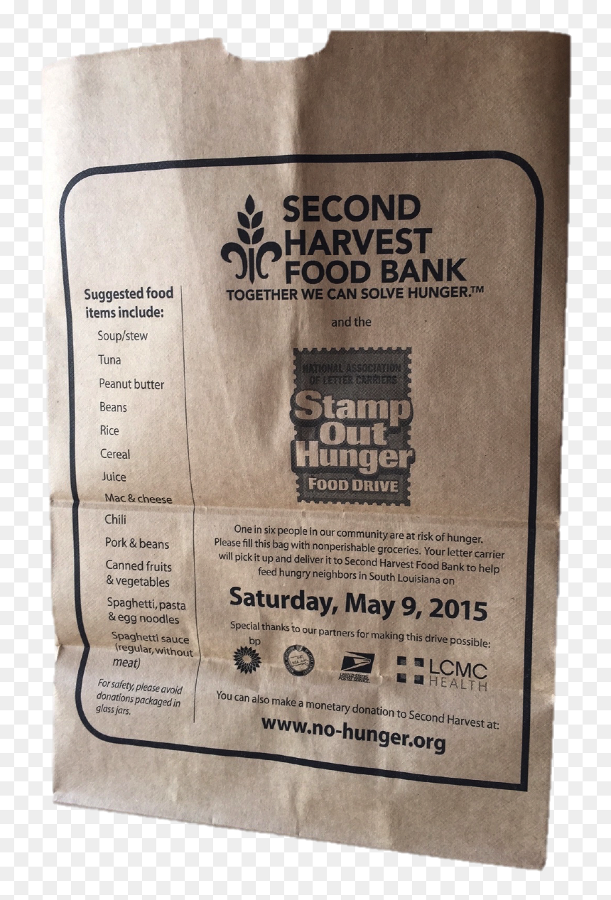 Second Harvest Nobackground - Stamp Out Hunger, HD Png Download - folded map png