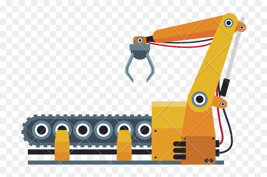 Robotic Production Line Manufacturing - Production Line Illustration Png, Transparent Png - line icon png