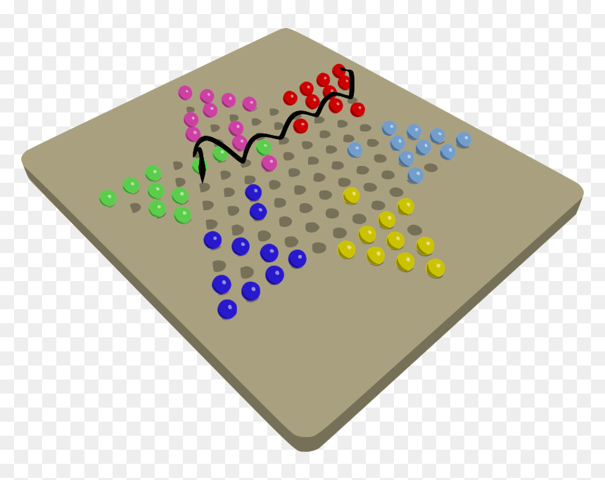 Chinese Checkers Game In Progress - Chinese Checkers Clipart Transparent, HD Png Download - checkers png