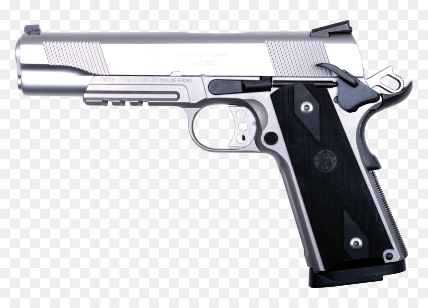 Smith & Wesson 1911 Government 45 Auto Stainless W/rail - Smith And Wesson 1911, HD Png Download - 1911 png