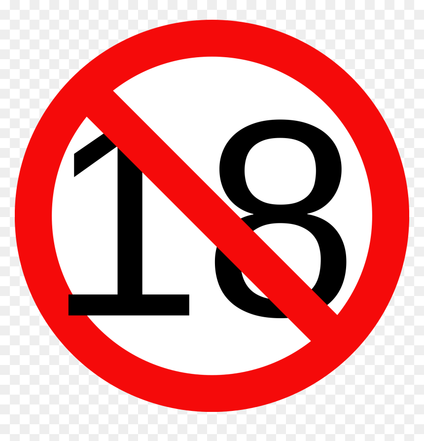 18 Png , Png Download - No Camera Icon, Transparent Png - 18+ png
