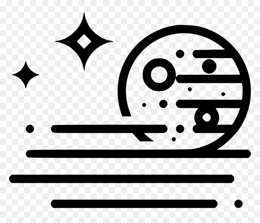Foggy Stars Moon Svg - Portable Network Graphics, HD Png Download - breeze png
