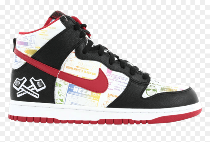 Dc Shoes White And Red High Top, HD Png Download - nacho libre png
