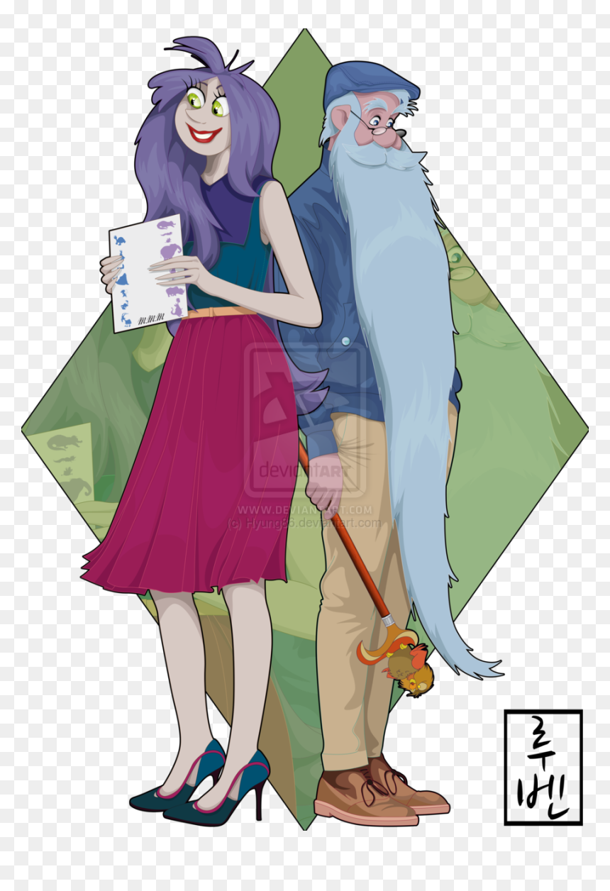 Merlin And Mim, Teacher And Secretary - Madam Mim Fan Art, HD Png Download - merlin png