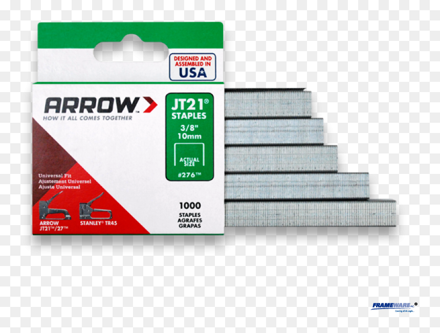 Arrow Jt21 Staples 1 4, HD Png Download - staples png