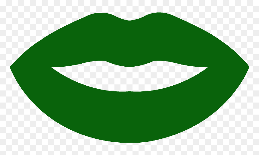 Green Lips Clipart, HD Png Download - labios png